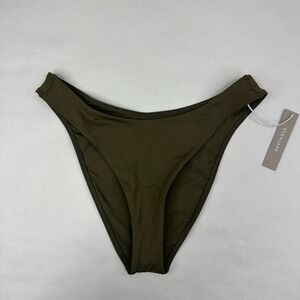 Everlane ReNew High-Leg Bikini Bottom‎ Beech Olive Green Women Small NWT